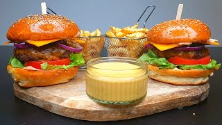 BURGER 100 MAISON RECETTE SAUCE CHEDDAR [upl. by Assirac751]