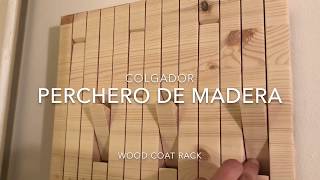 DIY Cómo hacer perchero o colgador de pared en madera de pino  How to make a wall wood coat rack [upl. by Telracs]