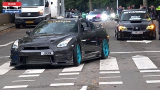 Modified Cars amp Supercars Leaving a Car Show  C63s CRASH 800HP Supra Aventador SVJ Skyline [upl. by Latrell]