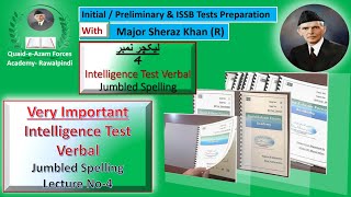 Lecture No4Jumbled Spelling important Intelligence TestLecture for PMA PAF PN  PMA 150 LC [upl. by Assilla777]