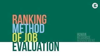 Ranking Method of Job Evaluation [upl. by Nahte]