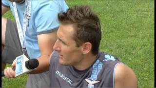 18 July 2013 Miro Klose speaking Italian [upl. by Neladgam84]