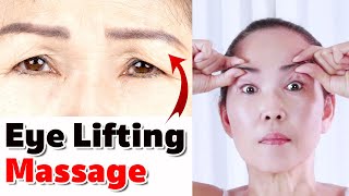 How to fix droopy eyelids Eye Lifting Massage  No Talking  Facial Massage Anti Aging [upl. by Yanel611]