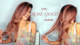 Luxurious Rose Gold Hair 🤩  DIY TUTORIAL  ARIBA PERVAIZ [upl. by Anyehs]