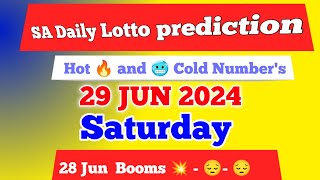 Sa daily lotto prediction for 29 Jun 2024  south africa daily lotto prediction [upl. by Conlin]