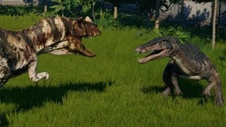 Jurassic World Evolution  Ceratosaurus vs Baryonyx 1080p 60FPS [upl. by Enuj]