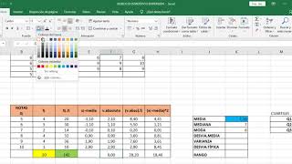 MEDIDAS DE DISPERSIÓN EN EXCEL [upl. by Leumhs]