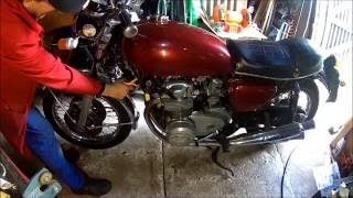 1973 Honda CB500 four recommissioning  Part 1 carburetor tear down first bangs [upl. by Ahseekat]