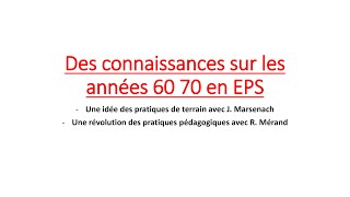 Connaissances sur les années 60 70 écrit 1 [upl. by Asirem700]