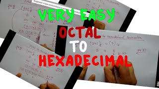 octal to hexadecimal  very easy [upl. by Noirred214]