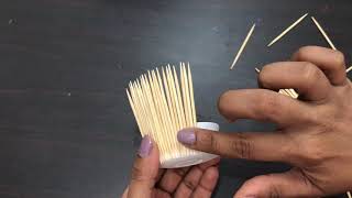 Easy Toothpick Basket  DIY  Best Out Of Waste Craft Ideas [upl. by Muryh840]