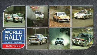 WRC 1983 RAC Rally  SS3 Castle Combe  Audi Quattro  Opel Manta 400  Toyota Celica  Nissan 240RS [upl. by Airotkiv]