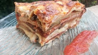 Cuisine Italienne  Lasagne Aubergines et jambon [upl. by Imugem]