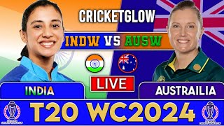 Live  INDW Vs AUSW MATCH18 SHARJAH  Live Scores amp Commentary  T20 WWorld Cup 2024 1st inning [upl. by Atil]