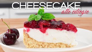 Cheesecake Low Fat alle Ciliegie Senza Cottura [upl. by Zulema821]