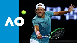 Lucas Pouille v Alexei Popyrin second set highlights 3R  Australian Open 2019 [upl. by Tarah250]