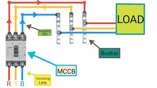 How To Connect 3 Pole MCCB With BusbarWiring Connection DiagramEd Electrical Tech [upl. by Aniluap]