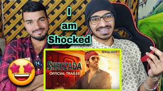 Shehzada Official Trailer  Reaction  Kartik Aaryan  Kriti Sanon  Rohit Dhawan [upl. by Rabush]