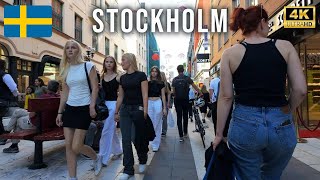 Summer in Stockholm 🇸🇪 Stureplan Kungsgatan Drottninggatan  4K  Sweden [upl. by Toinette]