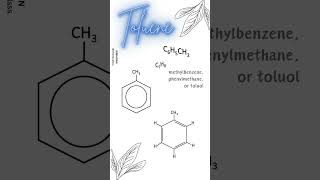 𝗧𝗼𝗹𝘂𝗲𝗻𝗲  C₆H₅CH₃   C₇H₈   Molecular Formula  Structural Formula [upl. by Retla]