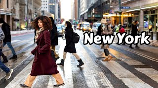 New York 4k Walking Tour 2024 Winter Walk  42nd Street Manhattan [upl. by Ardnuaed147]