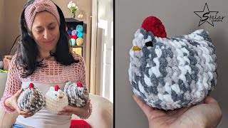 Chicken Crochet Amigurumi Pattern  Easy Tutorial by StelarCrafts [upl. by Enitsyrk803]