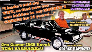 HIDDEN AWAY ONE OWNER 1968 Plymouth BARRACUDA Real HURST 426 Hemi 4speed George Baptiste Interview [upl. by Anilorak]