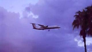 Aerographics Dash 8400 Landing at Rwy 8 San Juan Intl Airport [upl. by Nannahs198]