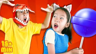 Dino Dino Give My Lollipop  More Nursery Rhymes amp Kids Songs [upl. by Falito]