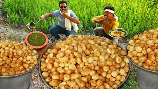 PANI PURI RECIPE  GOLGAPPE PREPARED BY GRANDPA KITCHEN  INDIAN STREET FOOD [upl. by Ronnica]