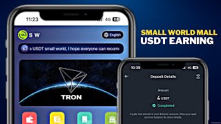 Small World Mall  Latest Usdt Earning Site 2024  Free Usdt Without Deposit  Binance Free Usdt [upl. by Hollingsworth]