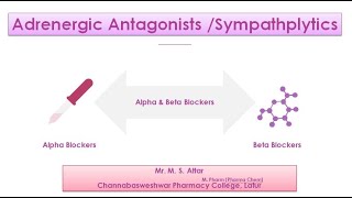 Adrenergic Antagonists  Sympatholytics  UNITII  MCI [upl. by Kcaj]