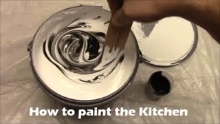 How to paint Kitchen walls ceiling woodwork How to decorate Kitchen Dulux paint [upl. by Leahsim425]