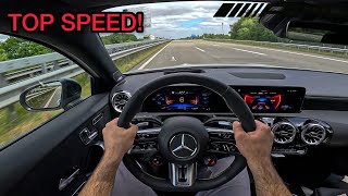 2024 MercedesBenz A45s AMG Facelift on Autobahn [upl. by Enneillij325]