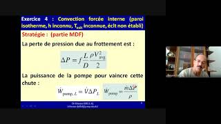 Exercice 4 Convection forcée interne paroi isotherme h inconnu Tex inconnue éclt non établi [upl. by Chappie221]