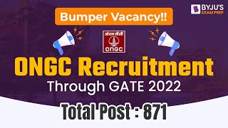 ONGC Recruitment 2022  ONGC Recruitment Through GATE 2022  ONGC Vacancy 2022  ONGC GATE 2022 [upl. by Guerin]