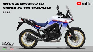 ResinBike® KIT ADESIVI 3D RESINATI HONDA TRANSALP XL750 2023 Video di Presentazione [upl. by Meil]