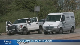 Austin officer in hospital after brief chase [upl. by Utica]