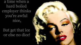 Marilyn Monroe  Diamonds Are A Girls Best Friend Lyrics [upl. by Anatnas]