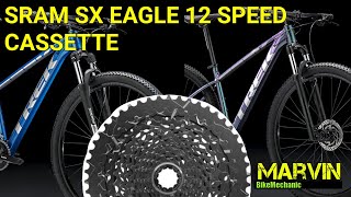 TRIED FITTING A SRAM SX EAGLE 12 SPEED CASSETTE ON TREK MARLIN 6 amp 7 [upl. by Gromme313]