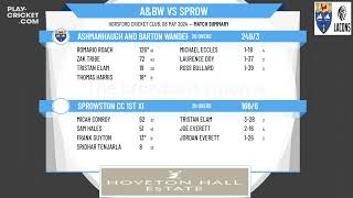 Ashmanhaugh and Barton Wanderers CC 1st XI v Sprowston CC 1st XI [upl. by Jo-Anne94]