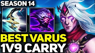 RANK 1 BEST VARUS IN THE WORLD 1V9 CARRY GAMEPLAY  League of Legends [upl. by Zullo]