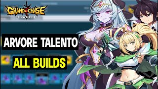 GRAND CHASE CLASSIC  TODAS AS ARVORES DE TALENTOS DOS PERSONAGENSBEST BUILDS PVE [upl. by Bogosian]