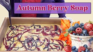 Making Our Autumn Berry Soap  MO River Soap [upl. by Aroved20]