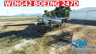 Wing42 Boeing 247D Full VFR Flight Neofly  MSFS 2020 [upl. by Wellesley]