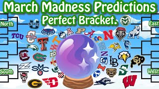 PERFECT FULL March Madness 2024 Tournament Bracket Predictions [upl. by Sucramaj]