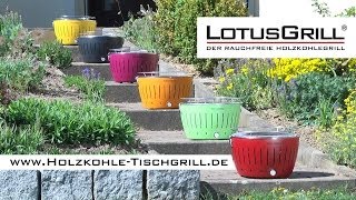 TEST LOTUSGRILL  der rauchfreie Holzkohle Grill als Tischgrill [upl. by Nyleuqaj]