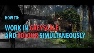 Digital Painting How to work in Greyscale and Colour simultaneously [upl. by Ackler377]