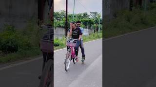 skating girl reaction public road skatingboytana shortvideos youtubeshorts shorts india [upl. by Marih]