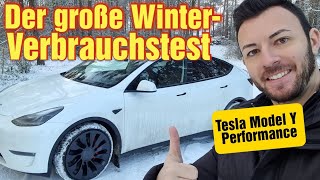 Tesla Model Y Performance 2023  Der große Winter Verbrauchstest bei 5 Grad [upl. by Sirromal]